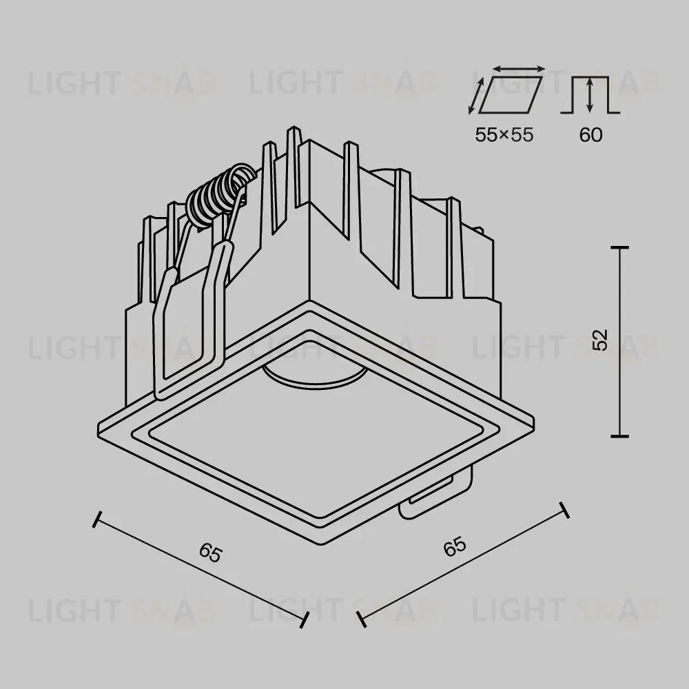 Встраиваемый светильник Maytoni Alfa LED DL043-01-10W3K-SQ-B-1 DL043-01-10W3K-SQ-B-1