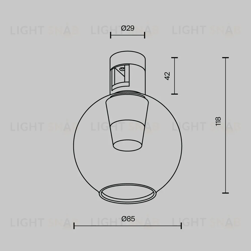 Трековый магнитный светильник Maytoni Bubble TR148-1-3W4K-B TR148-1-3W4K-B