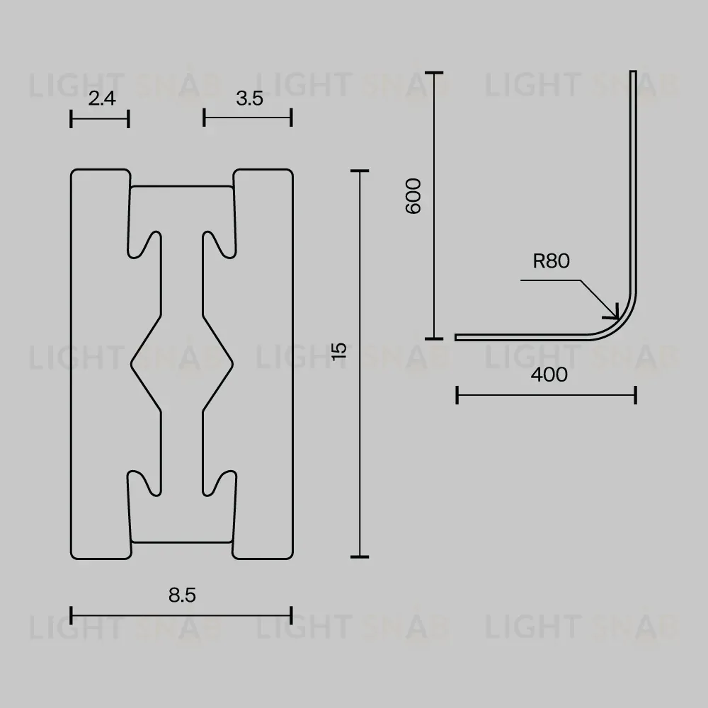 Радиусный коннектор для шинопровода Maytoni Flarity TRX154-RC80-B TRX154-RC80-B