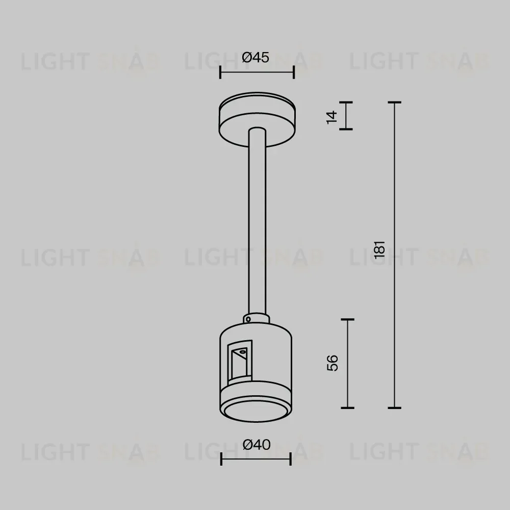 Крепление потолочное с прямым коннектором питания Maytoni Flarity TRA156C-IPCL1-B TRA156C-IPCL1-B