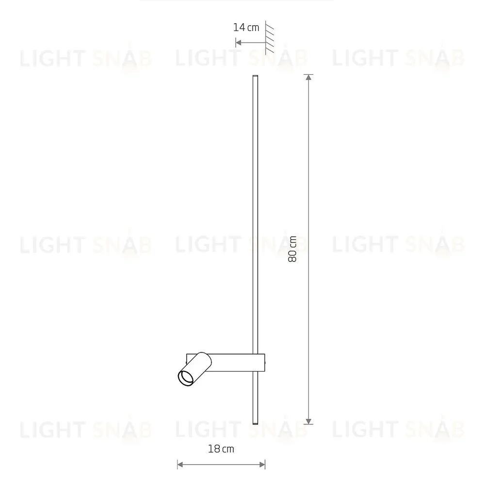 Настенный светильник Nowodvorski Easy Led Right Black 11426 11426