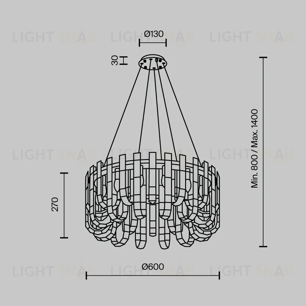 Подвесная люстра Modelux ML.6621.14 CR ML.6621.14 CR