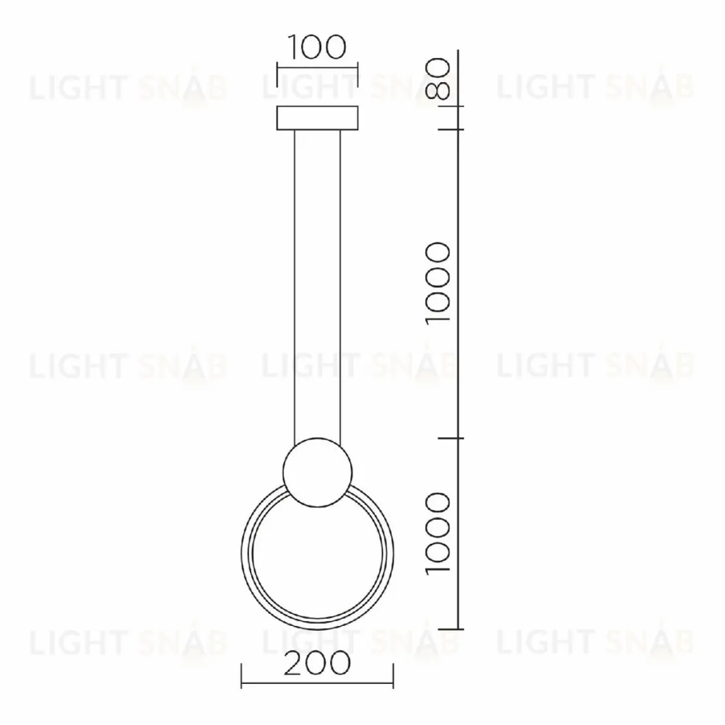 Подвесной светильник LED4U 8575 BK 8575 BK