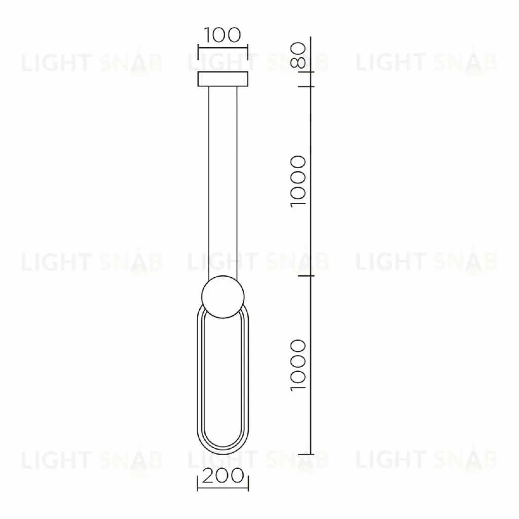 Подвесной светильник LED4U 8576 BK 8576 BK