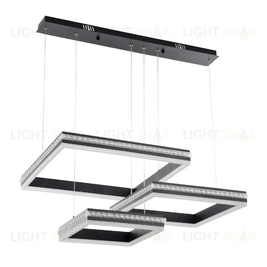 Подвесная люстра LED4U 8596-500-400-300 BK 8596-500-400-300 BK