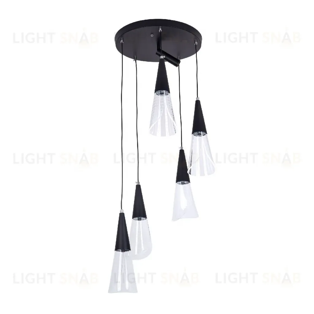 Каскадная люстра LED4U L7106-6 BK L7106-6 BK