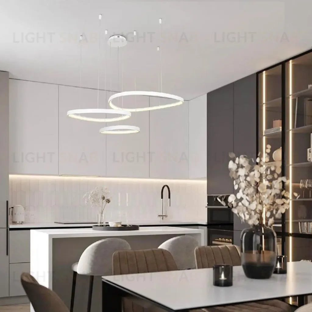 Подвесная люстра LED4U L8805-800-650-450 WH L8805-800-650-450 WH