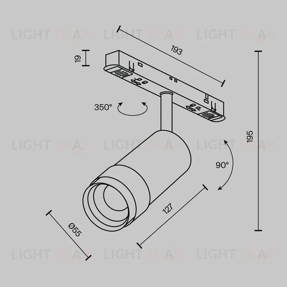 Трековый магнитный светильник Maytoni Focus Zoom TR212-4-12WTW-Z-DSZ-B TR212-4-12WTW-Z-DSZ-B