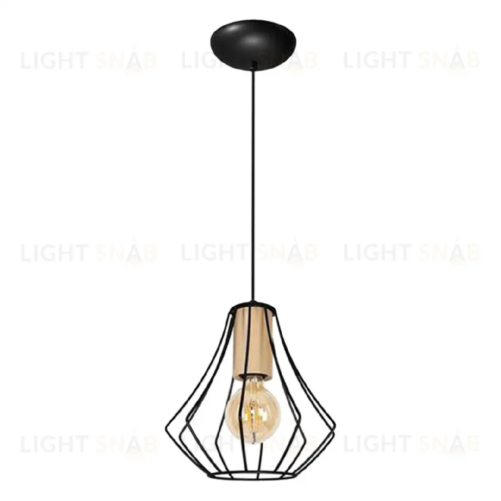 Подвесной светильник IMEX MD.9050-1-P-BK+WOOD MD.9050-1-P-BK+WOOD
