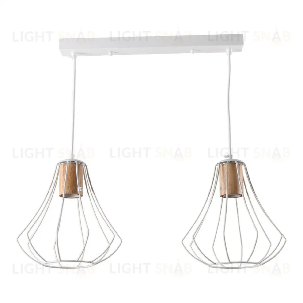 Подвесной светильник IMEX MD.9052-2-P-WH+WOOD MD.9052-2-P-WH+WOOD