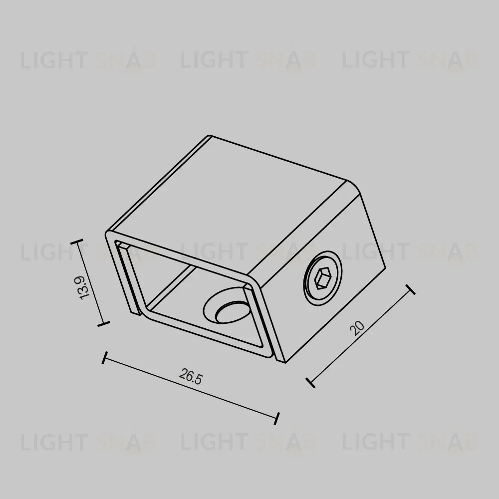 Фиксатор шинопровода Maytoni Elasity TRA160H-B TRA160H-B