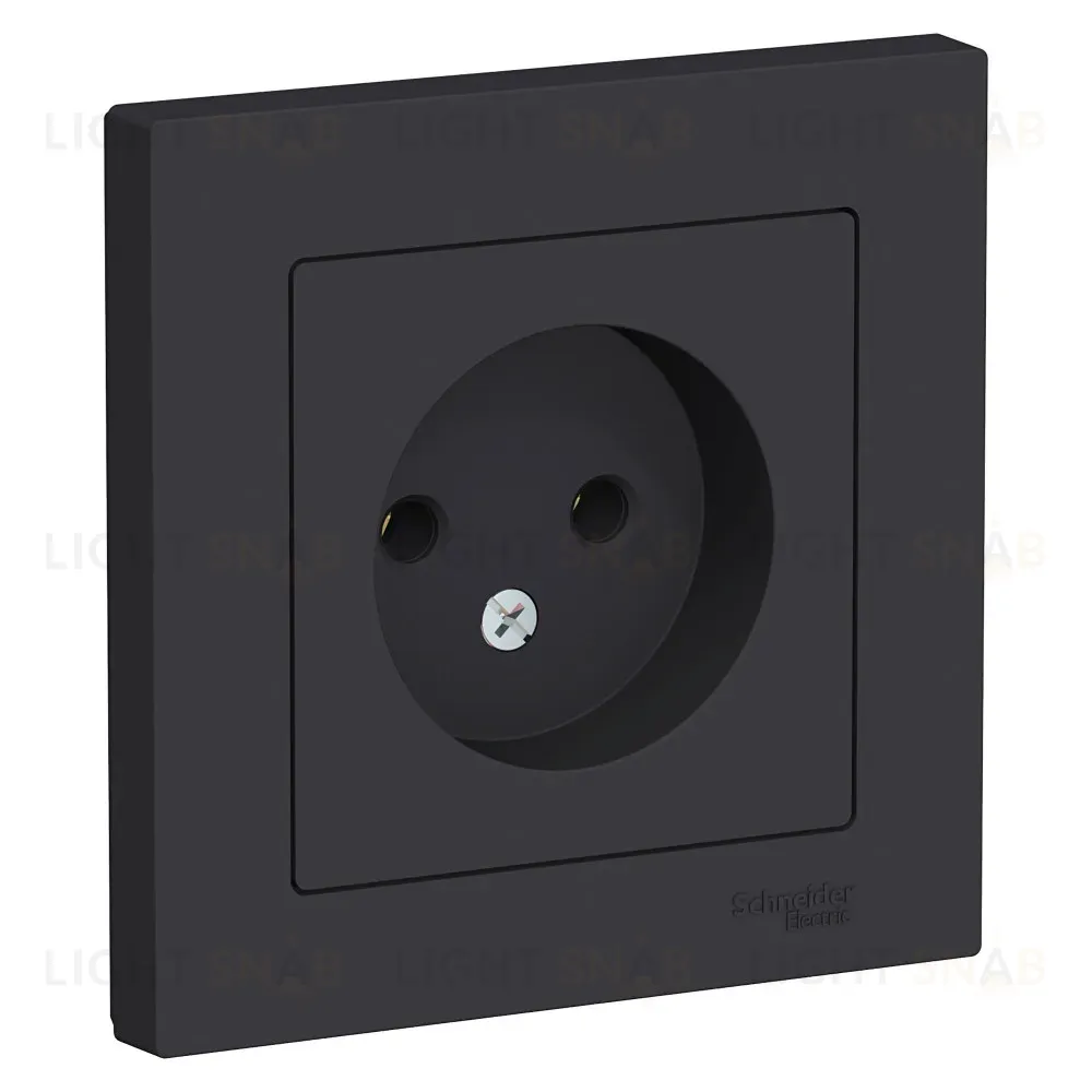 Розетка б/з, 16А Systeme Electric AtlasDesign Карбон ATN001040 ATN001040