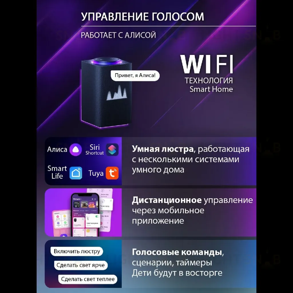 Потолочная люстра Natali Kovaltseva Home LED SMART 84000 LED SMART 84000