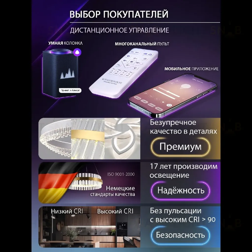 Потолочная люстра Natali Kovaltseva Home LED SMART 84000 LED SMART 84000