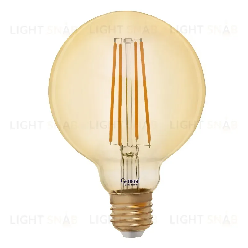 Филаментная светодиодная лампа General GLDEN-G95S-10-230-E27-2700 655308 655308