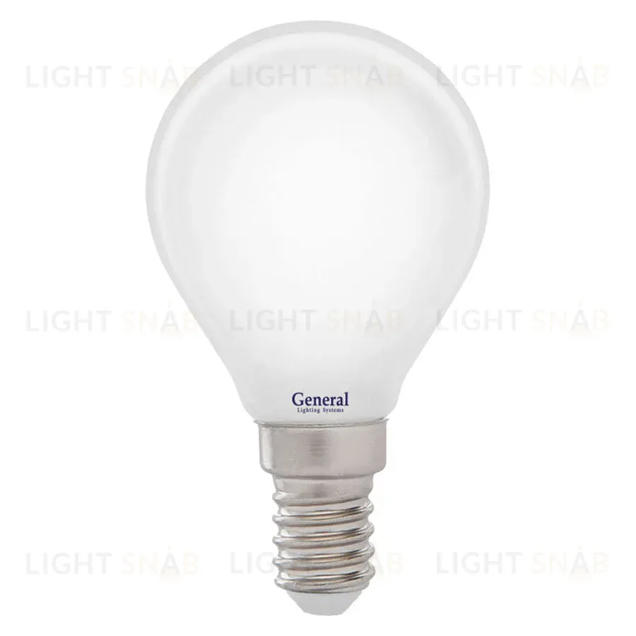 Филаментная светодиодная лампа General GLDEN-G45S-M-8-230-E14-6500 654400 654400