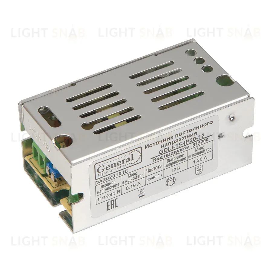 Драйвер General GDLI-15-IP20-12 512200 512200