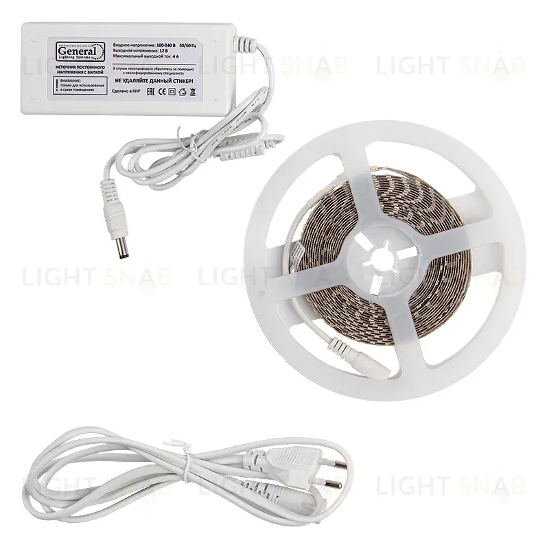 Светодиодная лента (комплект) General GLS-2835-120-9.6-12-IP20-PRO-3-5-KIT 501022 501022