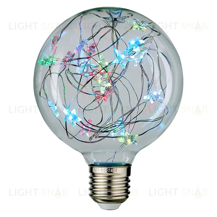 Филаментная светодиодная лампа General GLDEN-G95SW-STAR-1-230-E27-RGB 661008 661008