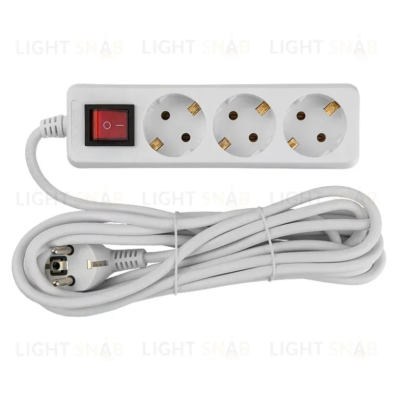 Удлинитель бытовой General GES-10-3x075-3-3m-S 470015 470015
