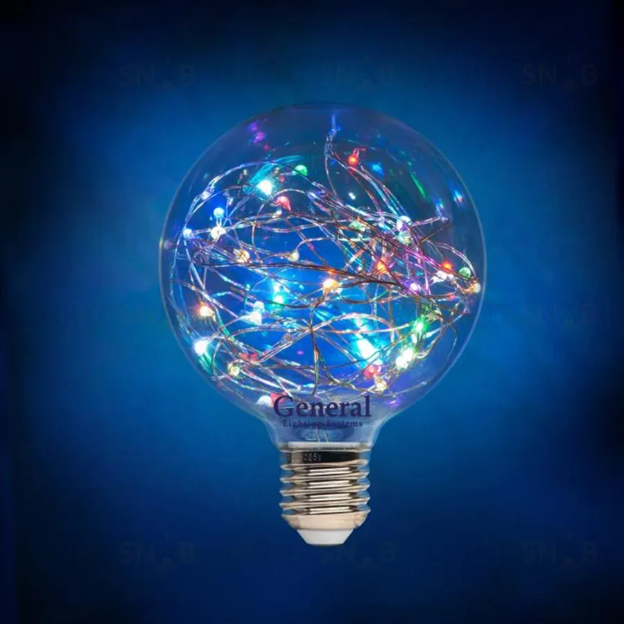 Филаментная светодиодная лампа General GLDEN-G95SW-1-230-E27-RGB 649921 649921