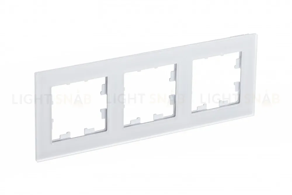 Рамка 3-ая Systeme Electric AtlasDesign Nature Матовое стекло белый ATN330103 ATN330103