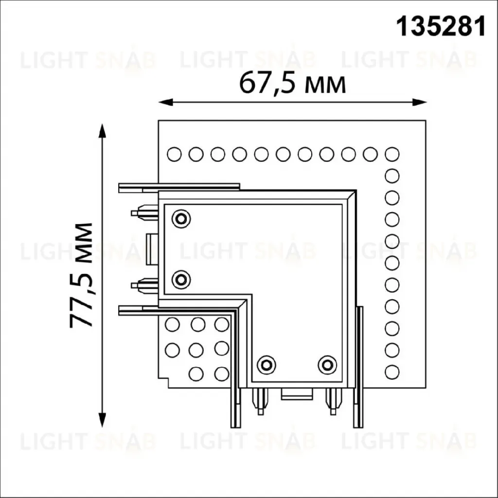 Соединитель L-образный Novotech Shino Smal 135281 135281