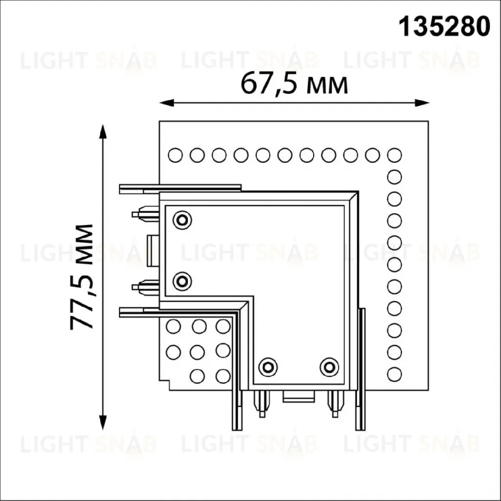 Соединитель L-образный Novotech Shino Smal 135280 135280