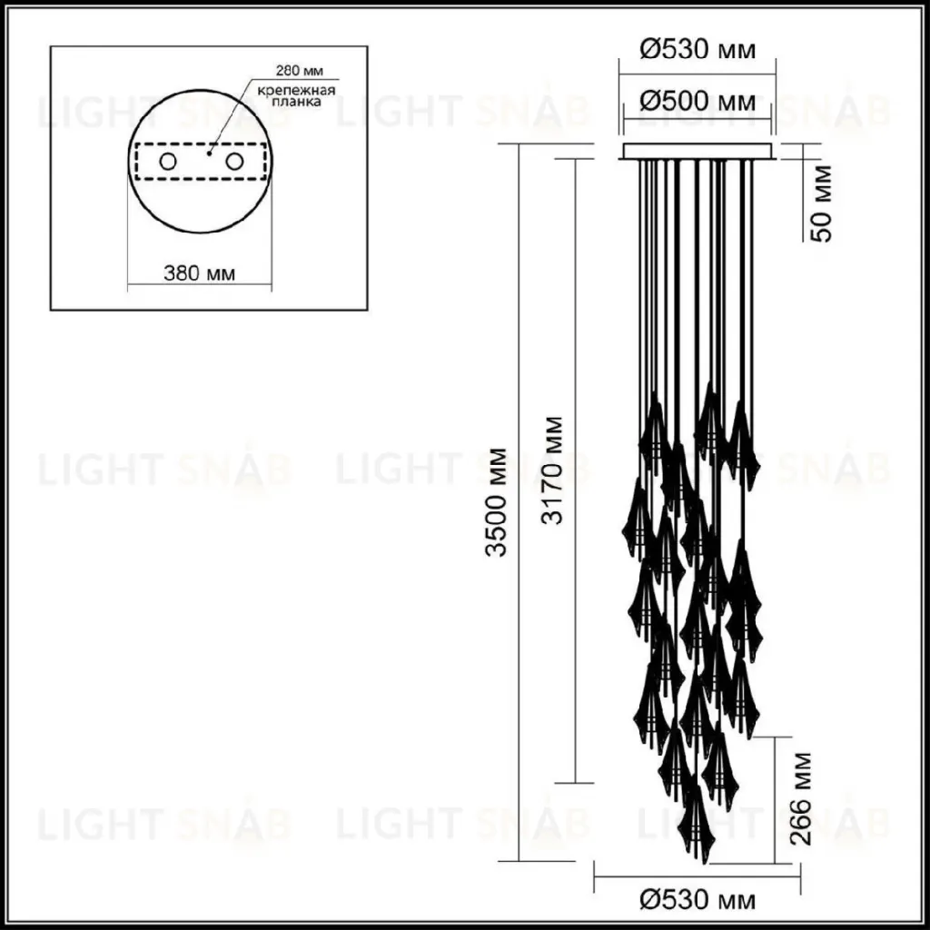 Каскадная люстра Odeon Light L-vision Afalina 5442/137L 5442/137L