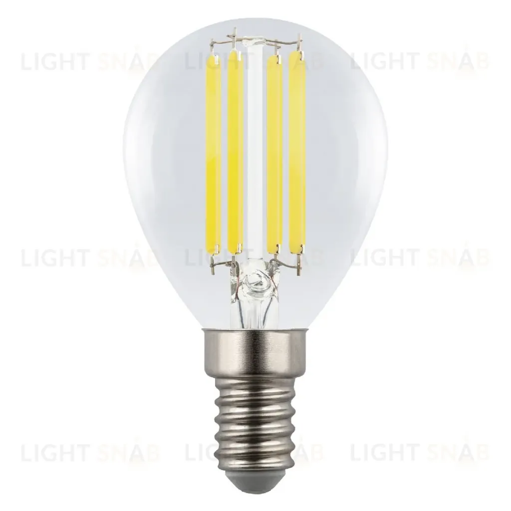 Лампа светодиодная филаментная Uniel LED-G45-4W/4000K/E14/CL GLY01TR UL-00011939 LED-G45-4W/4000K/E14/CL GLY01TR