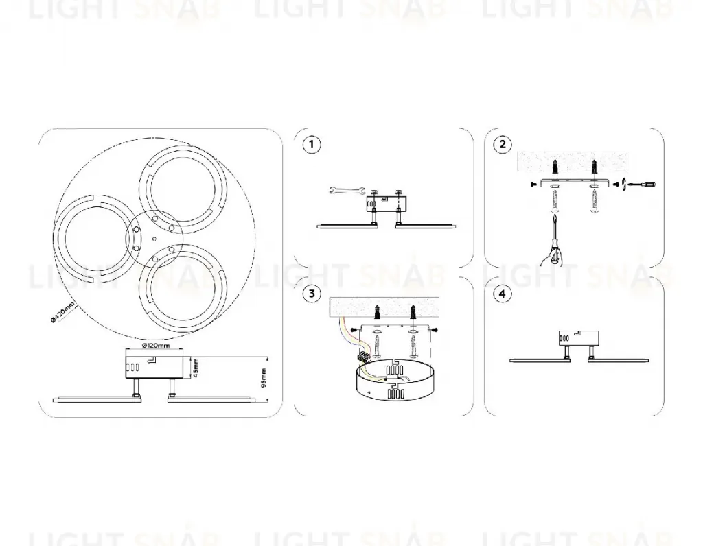 Потолочная люстра Ambrella Light Original Acrylica FA8942 FA8942