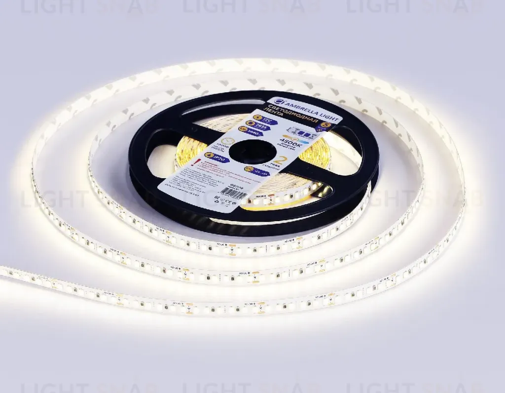 Светодиодная лента Ambrella Light Led Strip 12V Illumination 2835 14,4Вт/м 4500K 5м IP20 GS1312 GS1312