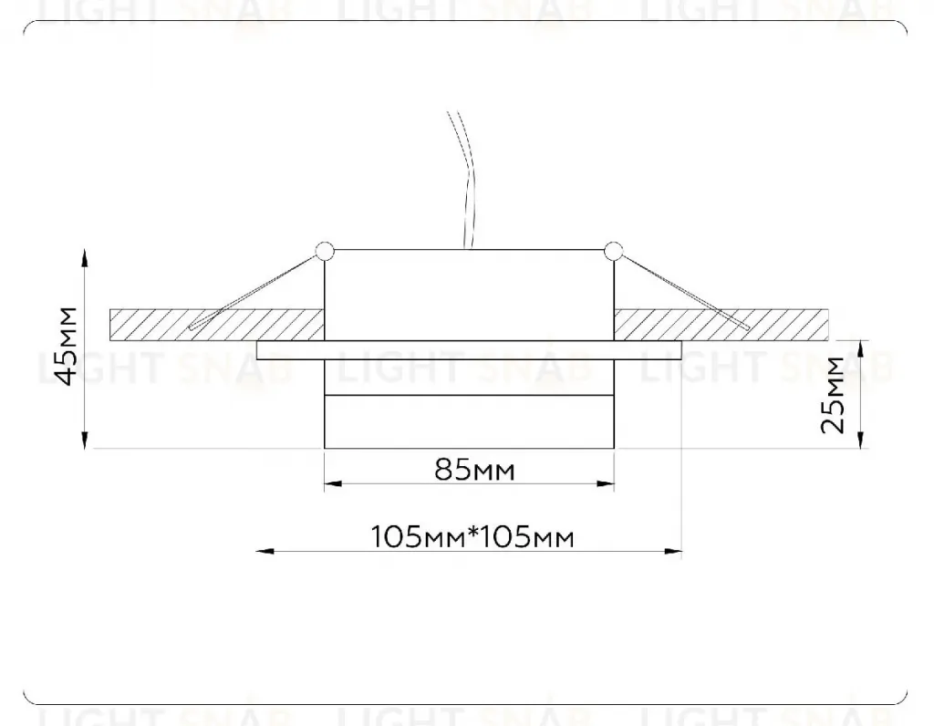 Встраиваемый светильник Ambrella Light GX53 Acrylic Tech Techno Spot TN52421 TN52421