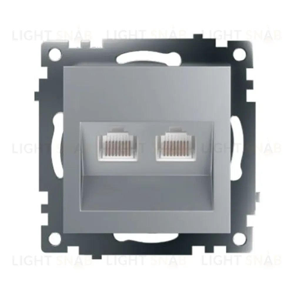 Розетка компьютерная 2-местная RJ-45 Stekker Катрин GLS00-7109-03 50005 50005