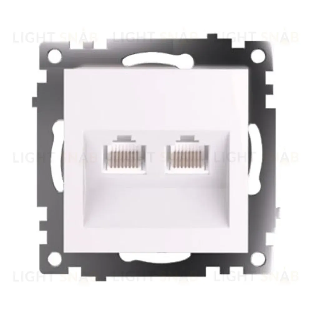 Розетка компьютерная 2-местная RJ-45 Stekker Катрин GLS00-7109-01 50003 50003