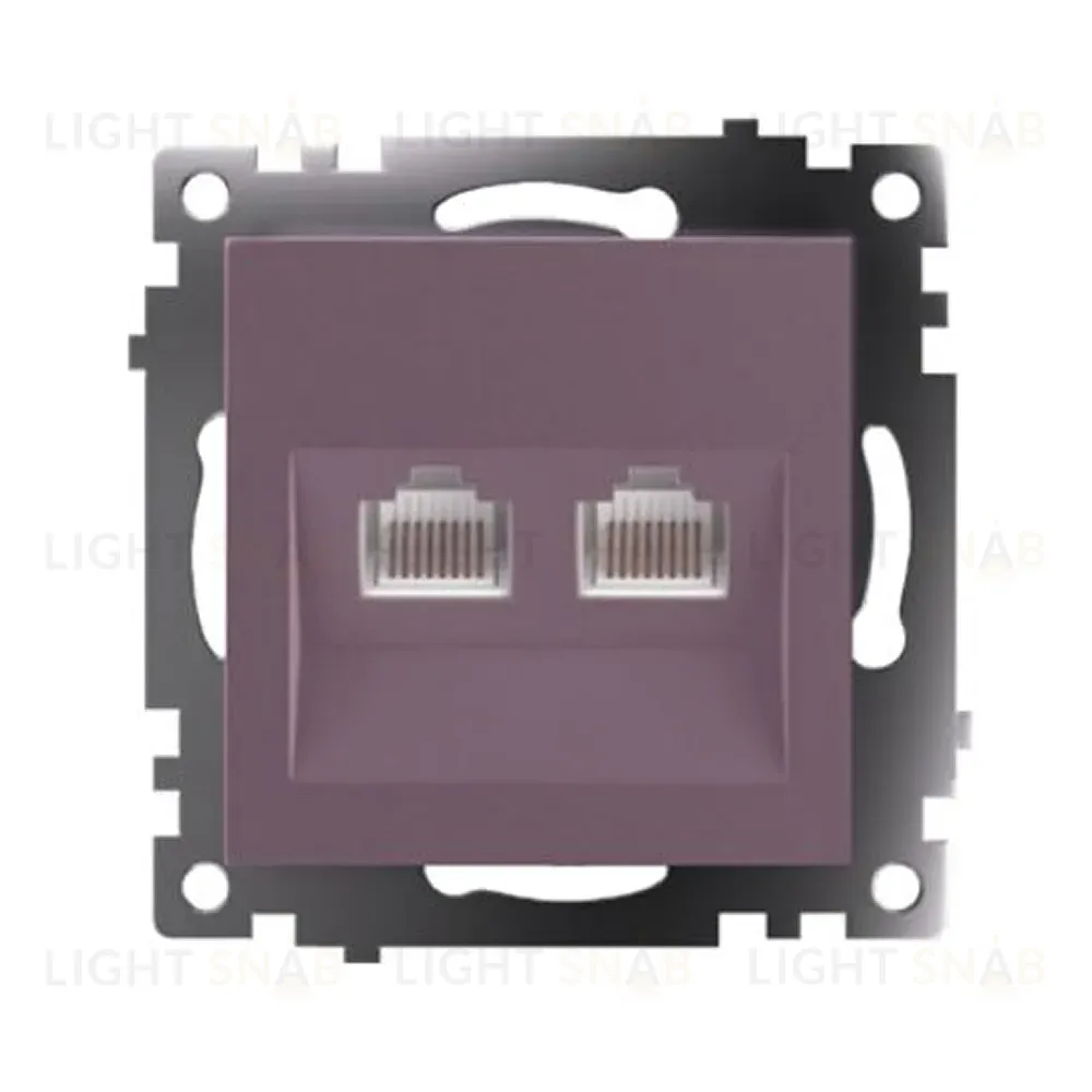 Розетка компьютерная 2-местная RJ-45 Stekker Катрин GLS00-7109-04 50006 50006