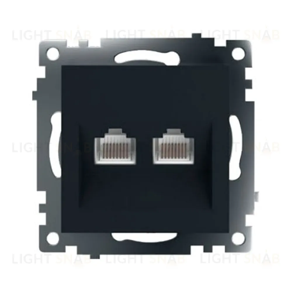 Розетка компьютерная 2-местная RJ-45 Stekker Катрин GLS00-7109-05 50007 50007