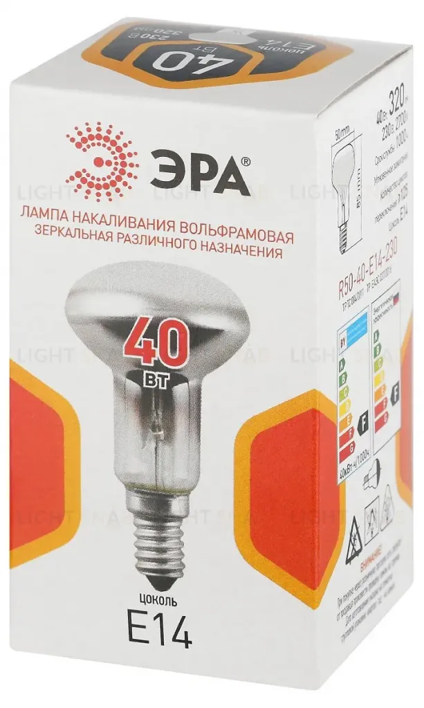 Лампа накаливания Эра R50-40-E14-230 рефлектор Б0066515 Б0066515