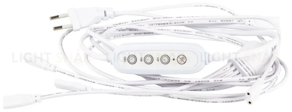 Разветвитель сетевой для линейных светильников Эра 5х IEC C7 2pin+timer (4/8/12 H) 2 м Б0066923 Б0066923