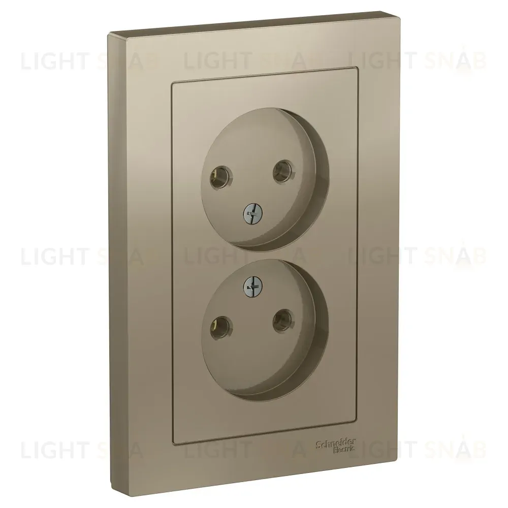 Розетка б/з двойная Systeme Electric AtlasDesign ATN000520 ATN000520