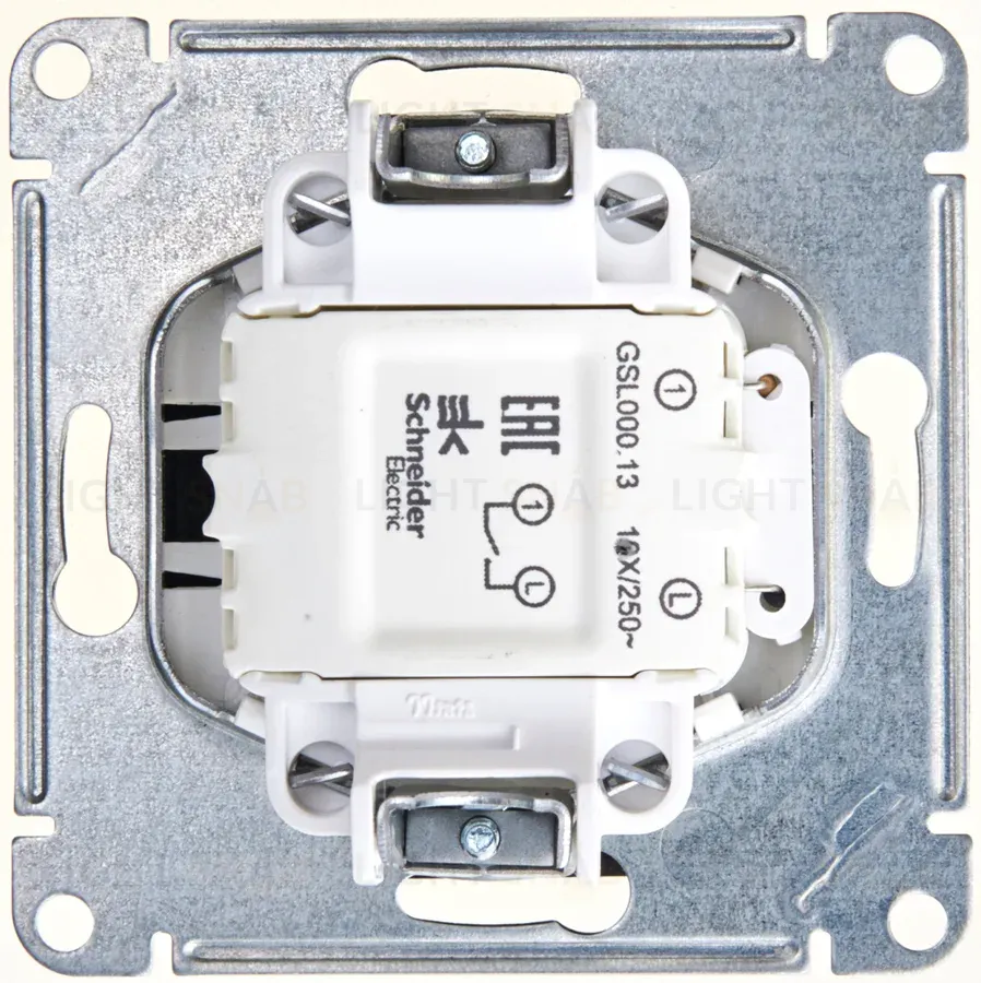Выключатель 1-клавишный с подсветкой сх.1а, 10AX Systeme Electric Glossa Антрацит GSL000713 GSL000713