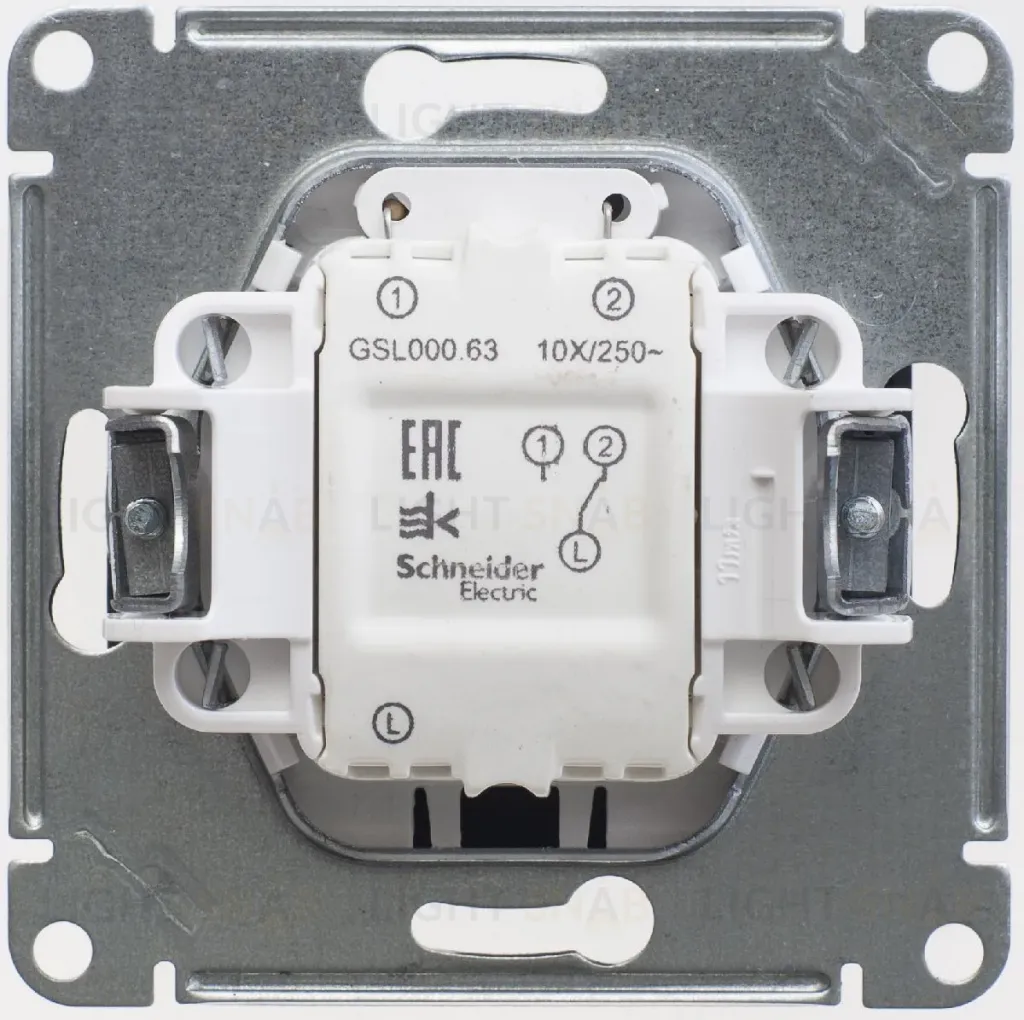 Переключатель 1-клавишный с подсветкой сх.6а, 10АХ Systeme Electric Glossa Антрацит GSL000763 GSL000763