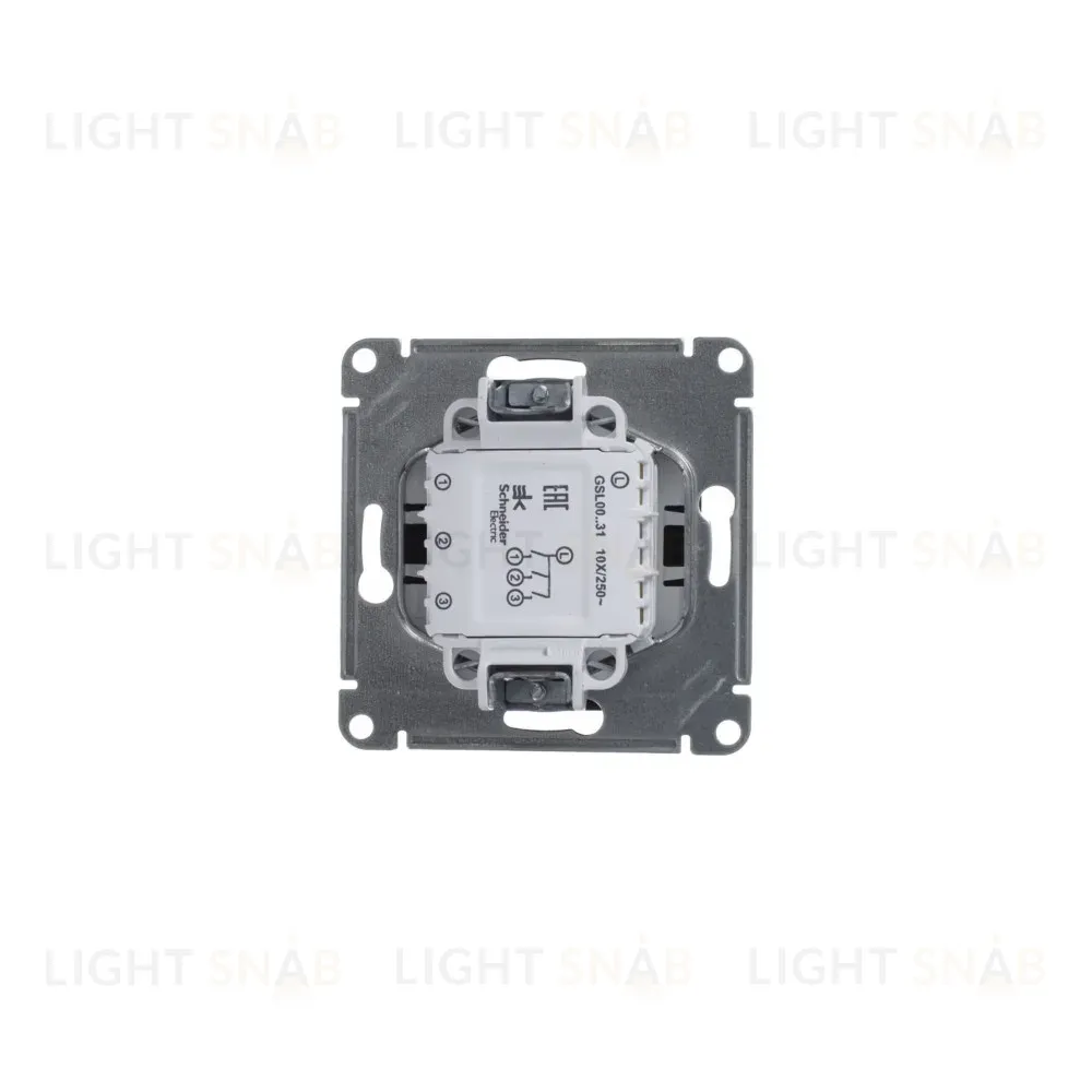 Выключатель 3-клавишный сх.3, 10AX Systeme Electric Glossa Антрацит GSL000731 GSL000731