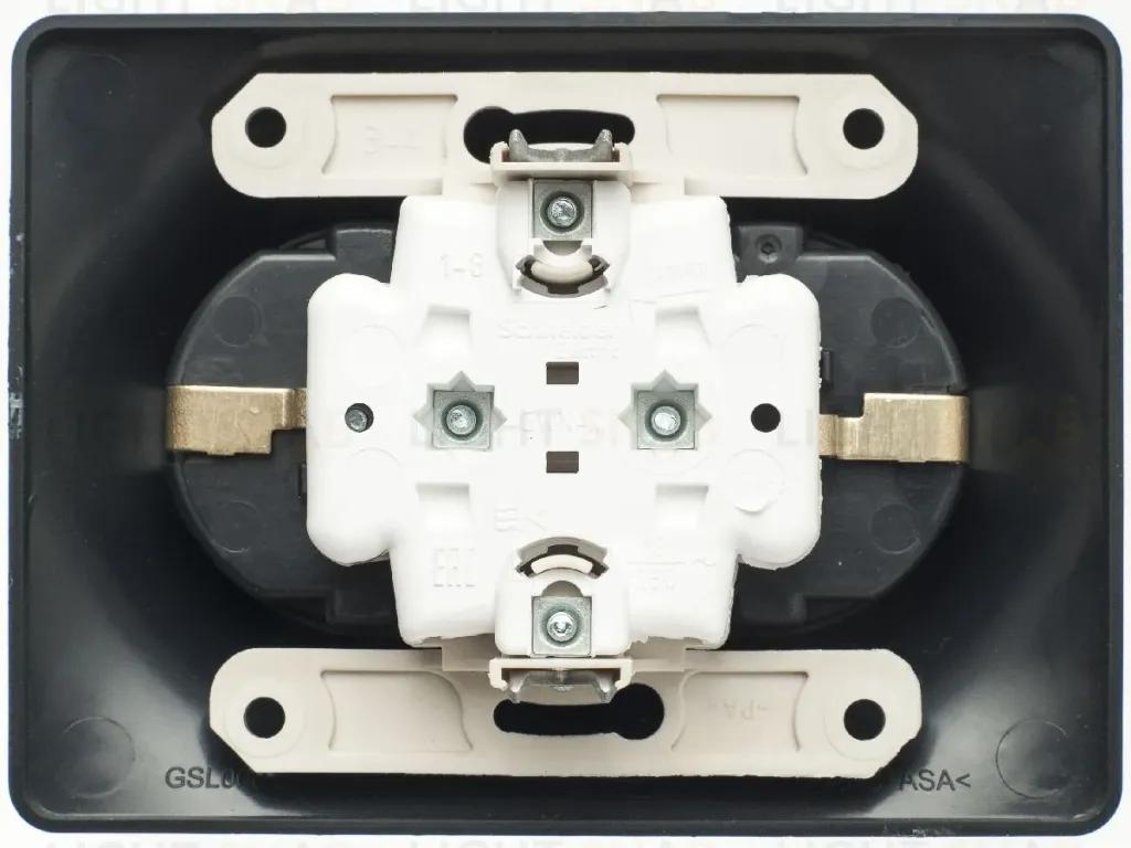 Розетка 2-ая с/з, 16А (в сборе) Systeme Electric Glossa Антрацит GSL000724 GSL000724