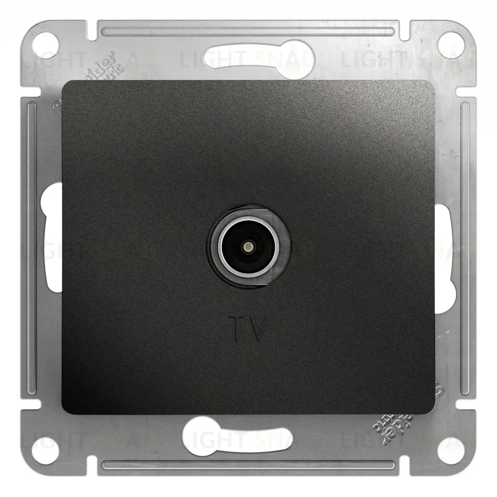 Розетка TV проходная 4DB Systeme Electric Glossa Антрацит GSL000792 GSL000792
