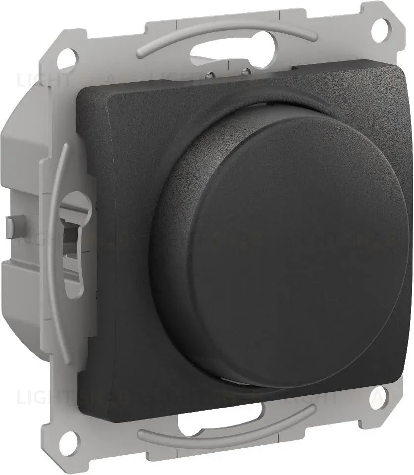 Светорегулятор (диммер) повор-нажим, LED, RC Systeme Electric Glossa Антрацит GSL000723 GSL000723