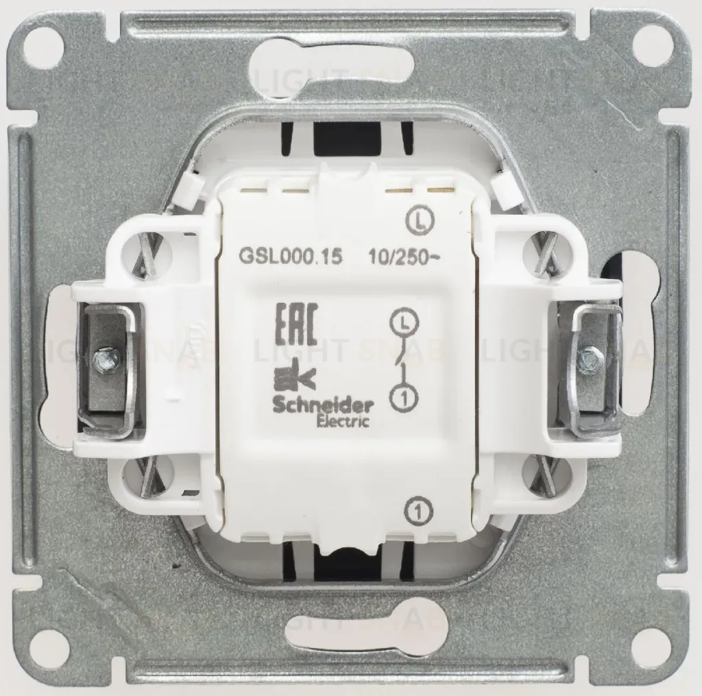 Кнопка нажимная сх.1, 10AX Systeme Electric Glossa Антрацит GSL000715 GSL000715