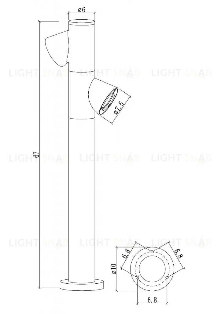 Ландшафтный светильник Arte Lamp Brooklyn A2063PA-2BK A2063PA-2BK