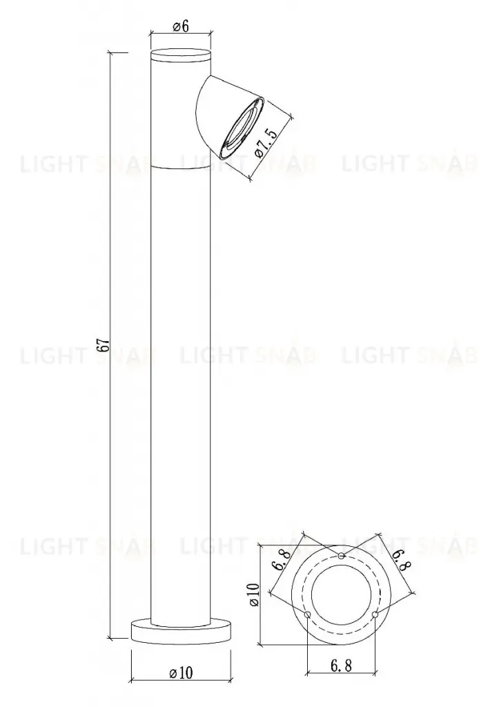 Ландшафтный светильник Arte Lamp Brooklyn A2063PA-1BK A2063PA-1BK