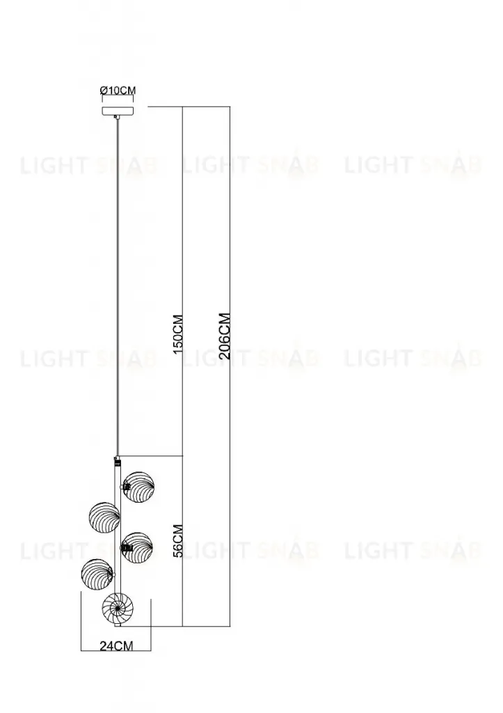 Подвесной светильник Arte Lamp Etereo A5261SP-5GO A5261SP-5GO